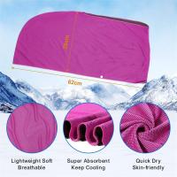 Toalla refrescante con capucha, toallas de refrigeración para cuello y cara, para Sauna, Yoga, Camping, entrenamiento, rosa roja - details 7
