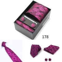 Caja de regalo de corbata para hombre con corbatas, pañuelos, gemelos, pinzas para corbata, conjuntos de 6 piezas, corbatas formales para festivales de bodas y negocios en grupo - details 17