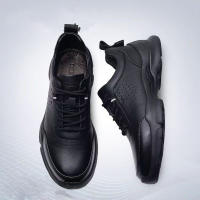 Zapatos de hombre primavera nueva malla de cuero transpirable zapatos para correr juventud al aire libre tendencia zapatos deportivos - details 0