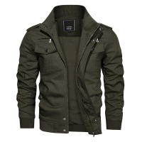 Chaqueta de Algodón para Hombres MAGCOMSEN Abrigo de Viento con Cremallera Multi-Bolsillos - details 3