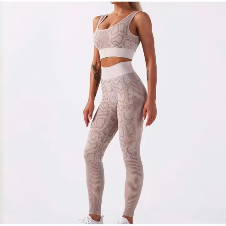 Leggings Mujer Leggins Gym Yoga Deporte Pantalones Mallas Ropa Deportiva para Mujer, Conjunto De Yoga, Traje De Fitness Sin Costuras, Ropa De Entrenamiento con Estampado De Leopardo para Mujer - 1