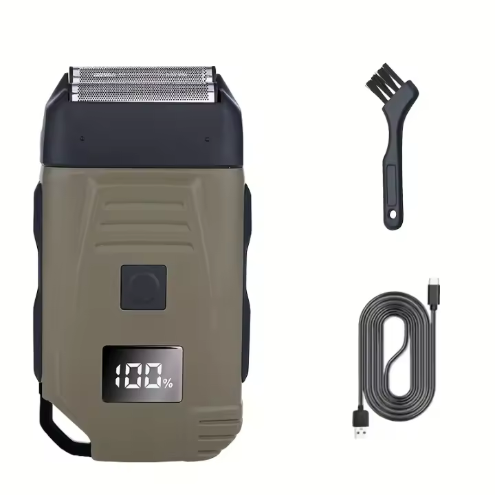 Afeitadora Eléctrica Reciprocante Inalámbrica Carga USB Recortador de Barba y Sideburns de Precisión Doble Belleza - 1