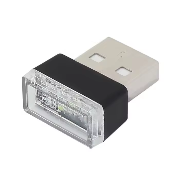 Luz de ambiente LED para coche, 5 luces de decoración interior de coche USB - 1
