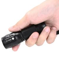 Mini linterna LED con enfoque telescópico de 3 velocidades, aleación de aluminio fuerte linterna de iluminación al aire libre, super brillante - details 0