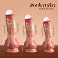 Leten consolador falso realista enorme doble penetración anal plug vaginal masturbador Dick 18 + juguete sexual femenino producto para adultos - details 9