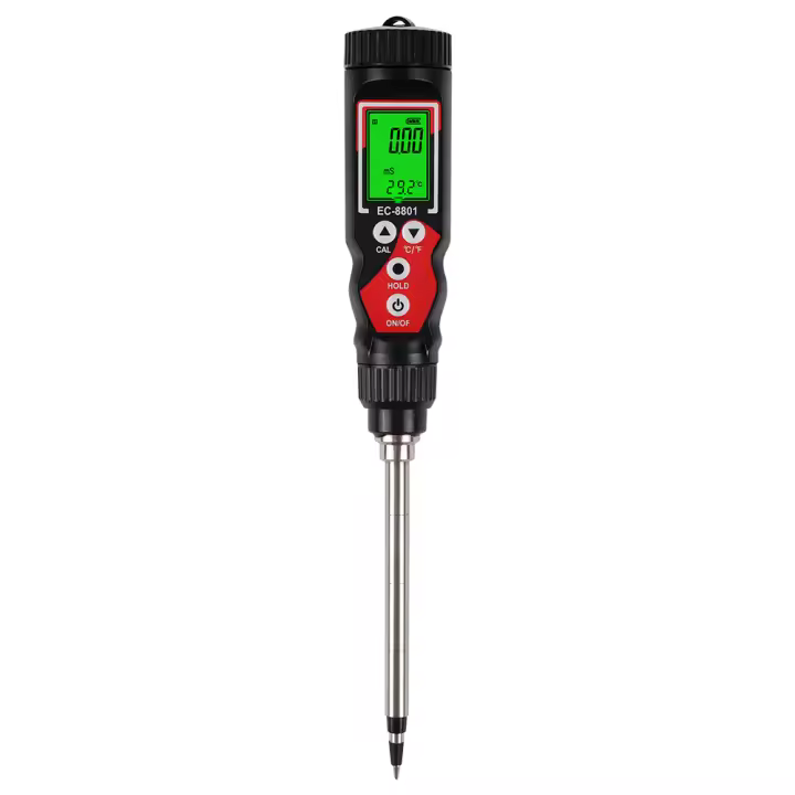 Medidor de suelo portátil EC-8801, probador Digital EC/TEMP 2 en 1, Detector de suelo ATC, analizador EC de suelo para jardín, granja e invernadero - 1