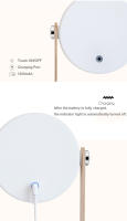 Linterna de lectura portátil y plegable, luz LED de noche regulable, táctil, con mango de madera, luces de mesa de carga USB, regalo para niños - details 4