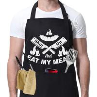 Delantal de Cocina BBQ Negro Ajustable, A Prueba de Aceite, Bolsillo Ideal para el Día del Padre y Cumpleaños Cocina y Dining - details 18