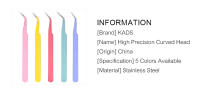 Pinzas para Pestañas KADS 1PCS Herramientas de Maquillaje de Alta Precisión para Extensión de Pestañas y Remoción de Vello Accesorios de Manicura - details 1