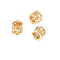 Gran Espaciador de Cilindro de Latón Dorado de 18K Accesorios para Hacer Pulseras - details 50