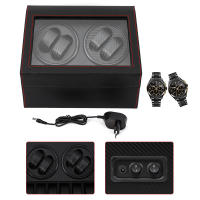 Caja enrolladora de reloj de rotación automática, estuche de almacenamiento de exhibición de reloj de fibra de carbono, negro, 4 + 6 - details 4
