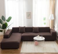 Fundas de Sofá Elásticas de Color Sólido Cubiertas de Esquina de Sección Gruesas para Sala de Estar - details 12