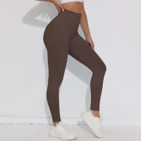 Hamidou pantalones de Yoga elásticos para mujer, cintura alta y caderas ajustadas, glúteos de melocotón, secado rápido, correr, ciclismo, deportes, gimnasio - details 49