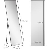 Espejo de Pie de Aleación de Aluminio Forma Rectangular para Pasillo, Dormitorio, Salón - details 6