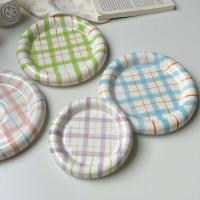 Bonita plato único de cerámica coreana para pastel, comida, cena, desayuno, postre, ensalada, plato decorativo, mesa - details 5