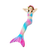 Traje de baño de cola de sirena para niñas, ropa de playa, Bikini, 2023 - details 9