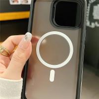 Para iPhone 16 Pro Max funda de teléfono con marco bicolor mate Magsafe de lujo para iPhone 12 13 14 15 11 Pro Max funda protectora magnética - details 11