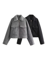 Nueva chaqueta corta versátil informal de moda de estilo francés - details 1