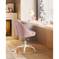 Silla de Oficina en Casa, Silla Giratoria de Algodón y Lino, Silla de Escritorio, Acolchada con Espuma, Altura Ajustable, para Estudio, Dormitorio, Azul Pálido OBG020Q01 - details 27