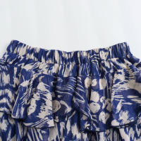 Conjuntos de Falda de Verano para Mujer OUWU Camisa de Manga Larga con Cuello de Lazo, Tops, Minifaldas Acampanadas, Estilo Vintage - details 23