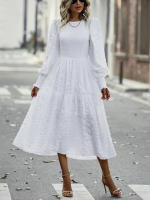 Vestido elegante de manga larga con cintura elegante de otoño e invierno para mujer - details 14