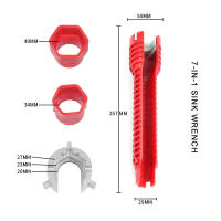 Llave de reparación antideslizante para fregadero de cocina, montaje de grifo de baño, instalación de fontanería, 8 en 1 - details 6