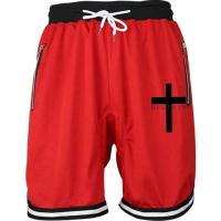 Pantalones de Baloncesto Cruzado para Hombres Línea de Malla de Secado Rápido Cintura Elástica - details 15