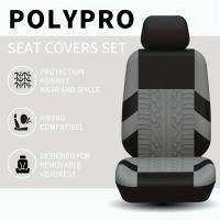 Juego completo de asientos delanteros y traseros para coche, fundas interiores automotrices de tela Universal para SUV, sedán y furgoneta - details 4