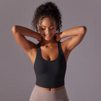 Hamidou-Chaleco de Yoga Sexy para mujer, Sujetador deportivo para Fitness, camisetas sin mangas de Color sólido para Yoga, gimnasio, correr, ropa interior transpirable - details 40