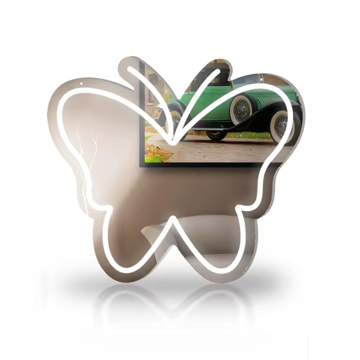 Luz de Espejo de Neón LED Alimentada por USB Decoración de Pared Regalo Ideal para Habitación de Novia y Niña Soporte de Maquillaje para Sala de Estar - 1