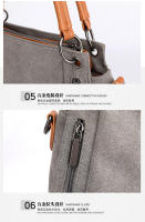 Bolso de hombro de mujer de lona cruzado de gran capacidad para estudiante literario simple - details 23