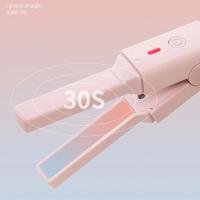 Mini plancha de pelo portátil con USB, plancha de pelo recta para dormitorio, férula de pequeña potencia, flequillo esponjoso, rizador de pelo liso - details 5