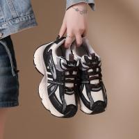 Zapatillas deportivas de suela gruesa para mujer, zapatillas casual slip-on, tenis planas, transpirables, cómodas y gruesas, invierno - details 3