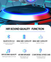 Auriculares inalámbricos B39 con luces LED de colores, audífonos con Bluetooth, tarjeta TF, AUX, cable de reproducción, estéreo de graves HiFi plegable, música - details 1
