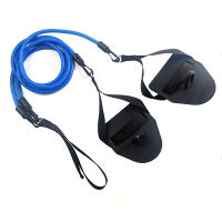 Simulación profesional de ejercicio de natación, fuerza del brazo terrestre, banda de resistencia física, paleta palmeada de mano, forjado de natación - details 4