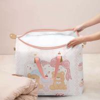 Bolsa de almacenamiento de edredón de tela no tejida, bolsa de almacenamiento de equipaje de gran capacidad con dibujos animados, ahorro de espacio, a prueba de humedad - details 2