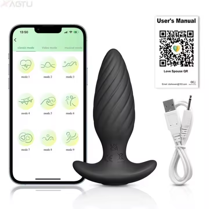 Vibrador Anal con Bluetooth para hombres y mujeres, masajeador de próstata masculino con tapón Anal Gay, masturbador, productos para adultos, Juguetes sexuales eróticos - 1