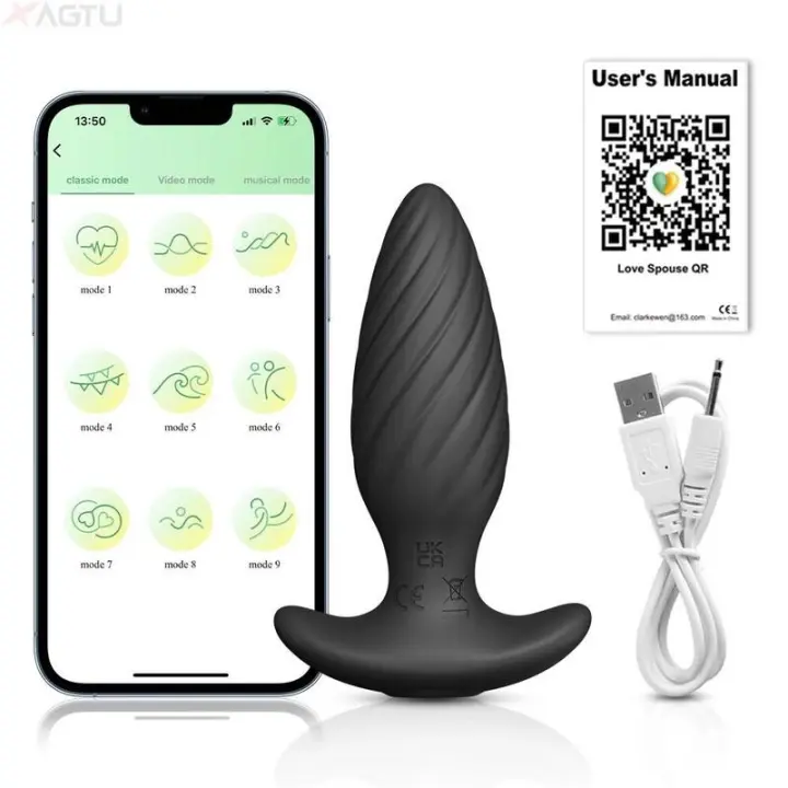 Vibrador Anal con Bluetooth para hombres y mujeres, masajeador de próstata masculino con tapón Anal Gay, masturbador, productos para adultos, Juguetes sexuales eróticos - 1