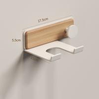 Soporte para secador de pelo de madera sin perforación, estante de almacenamiento para secador de pelo autoadhesivo impermeable, estante de baño de montaje en pared a prueba de herrumbre - details 10