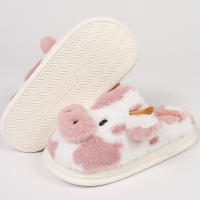 Pantuflas De Algodón Con Punto Para Mujer Invierno Pantuflas De Interior Cálidas Con Suela Gruesa Y Peluche Cierre Pull on Talla Verdadera - details 4