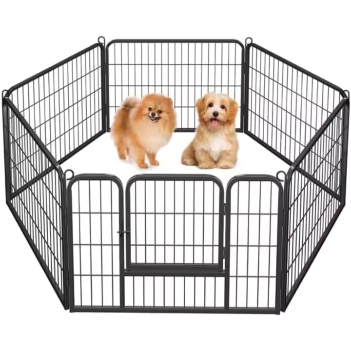 Yaheetech 6 Vallas para Perros Extensibles Plegables Vallas para Jardín 80X60 cm - 1