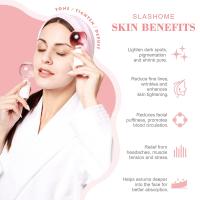 Rodillo de hielo para cara, masajeador facial, cuidado de la piel, globo de enfriamiento para cara, cuello y ojos, Reduce hinchado y arrugas, dorado - details 0