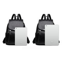 Mochila grande de viaje para mujer, bolso de mano de cuero PU, mochila escolar para niñas, mochila trasera de hombro para mujer - details 18