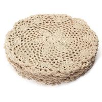 12Pcs Vintage Cotton Mat Round Hand Crocheted Lace Doilies Flower Coasters Lot Household Table Decorative Crafts Accessories - details 0