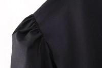Blusa Elegante de Moda para Mujer 2025 Estilo Informal con Manga Corta y Abombada con Cuello Redondo Top de Algodón con Cordones y Lazo Blanco Dulce - details 31