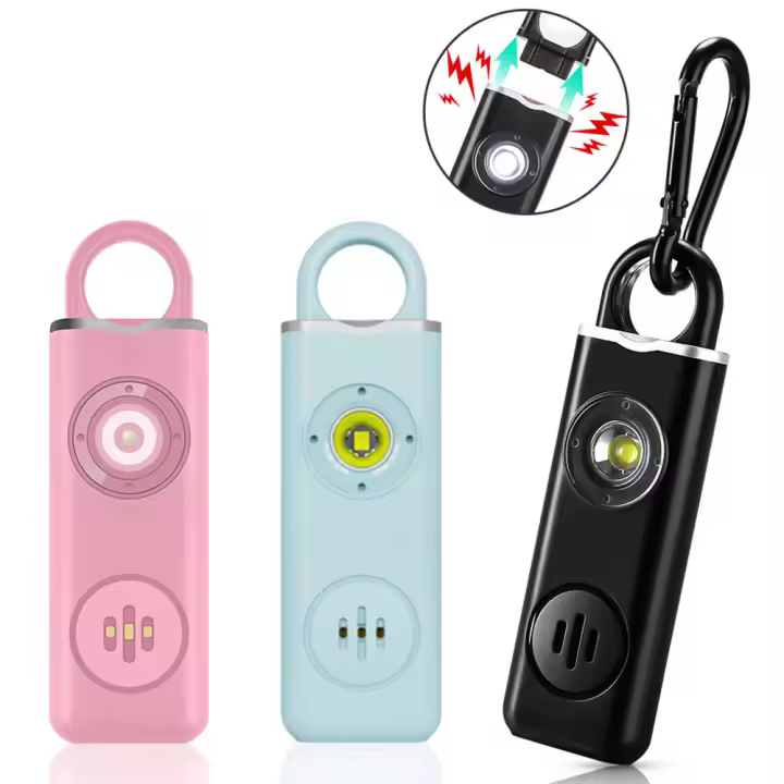 Awapow-alarma de defensa Personal para mujer, llavero de emergencia antiataque, con luz LED recargable, 130dB - 1