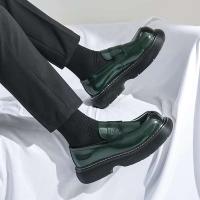 Zapatos informales de vestir para hombre, suela gruesa de charol, talla grande, suela de goma suave, moda de otoño - details 6