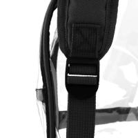 Mochila transparente de PVC con correas ajustables, mochila informal Visible, impermeable, de gran capacidad, para almacenamiento escolar, playa - details 6