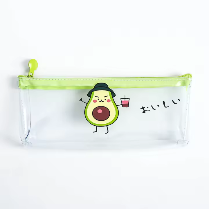 Estuche de lápices de frutas Kawaii Lindo aguacate Regalo para niños Caja de lápices transparente para escuela Suministros de papelería - 1