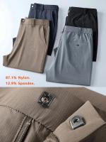 Pantalones Casuales de Secado Rápido para Hombres Pantalones de Golf de Spandex/Nylon con Bolsillos con Cierre de Cremallera Ideales para Caminatas al Aire Libre - details 1